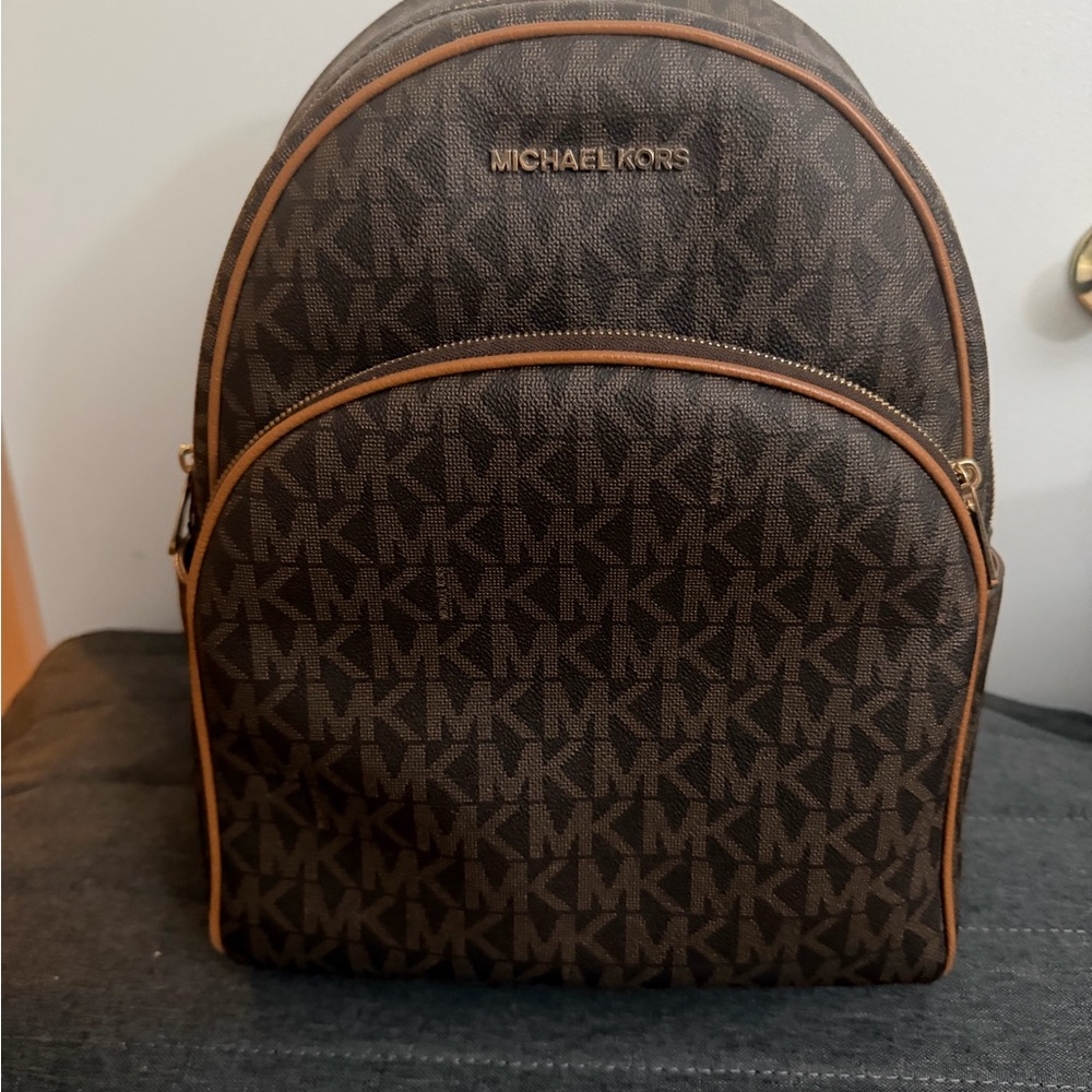 Michael Kors Signature Dark Brown Backpack